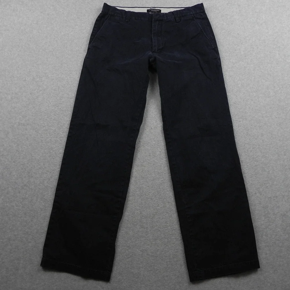 Banana Republic Pants Mens 31 Dawson Chino Navy Blue Cotton Straight Trousers